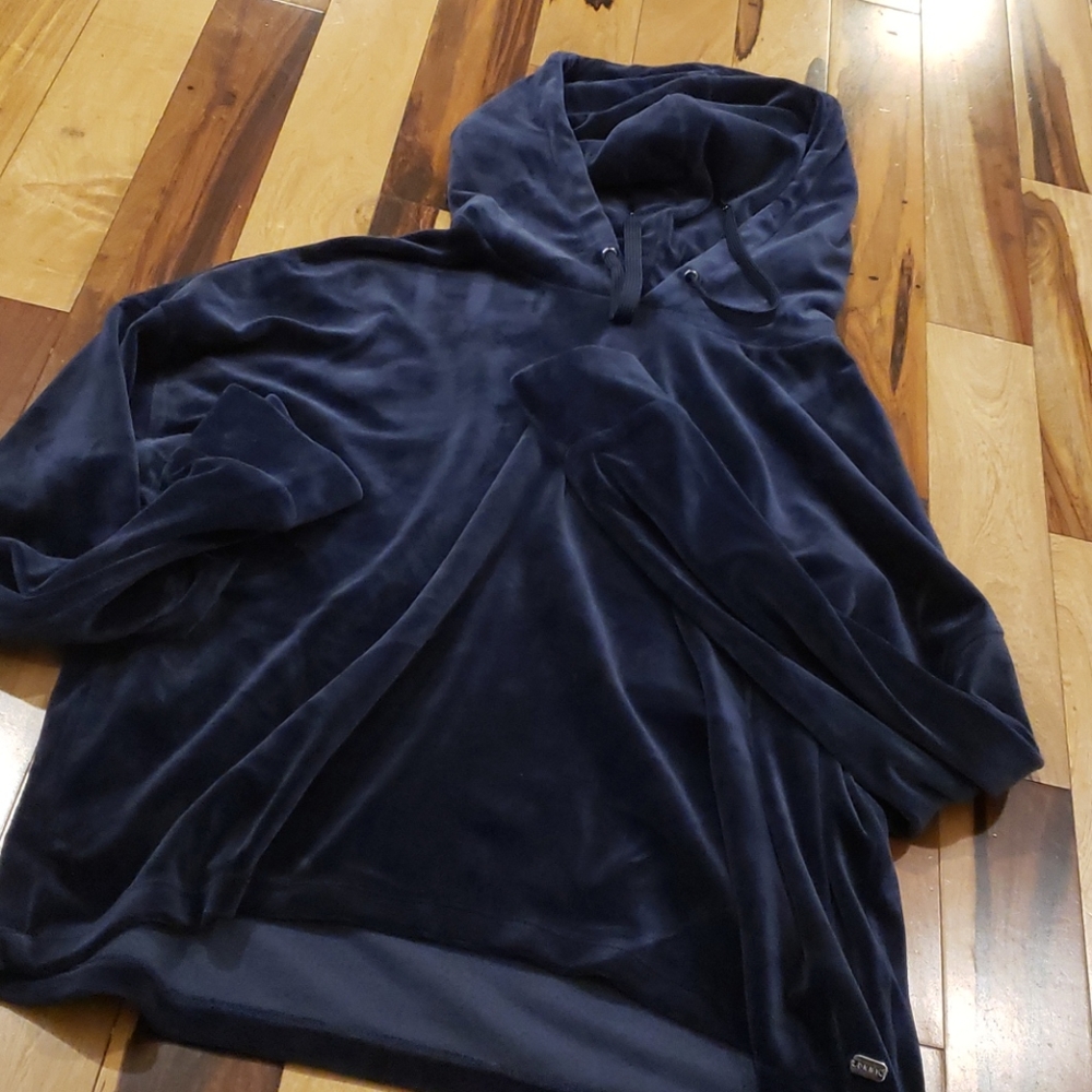 DKNY SPORT velvet hoodie